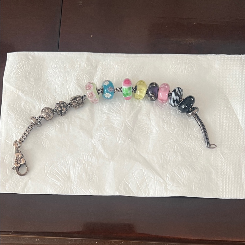 Colorful Beaded Charm Bracelet